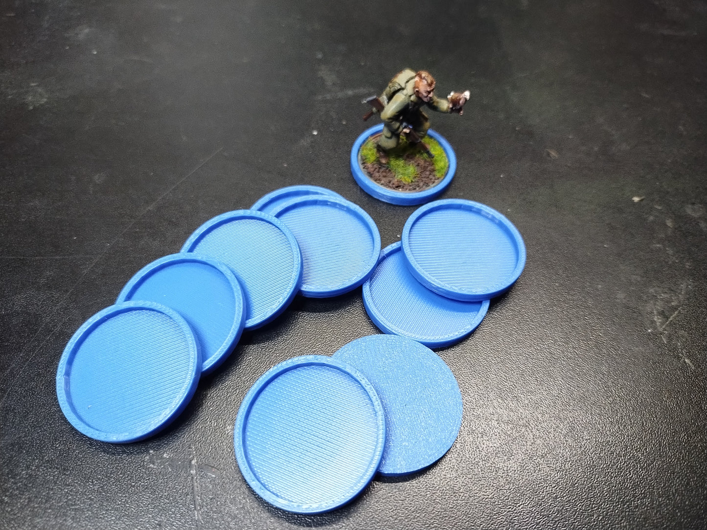 28mm ID tags for Miniatures x10 - Blue