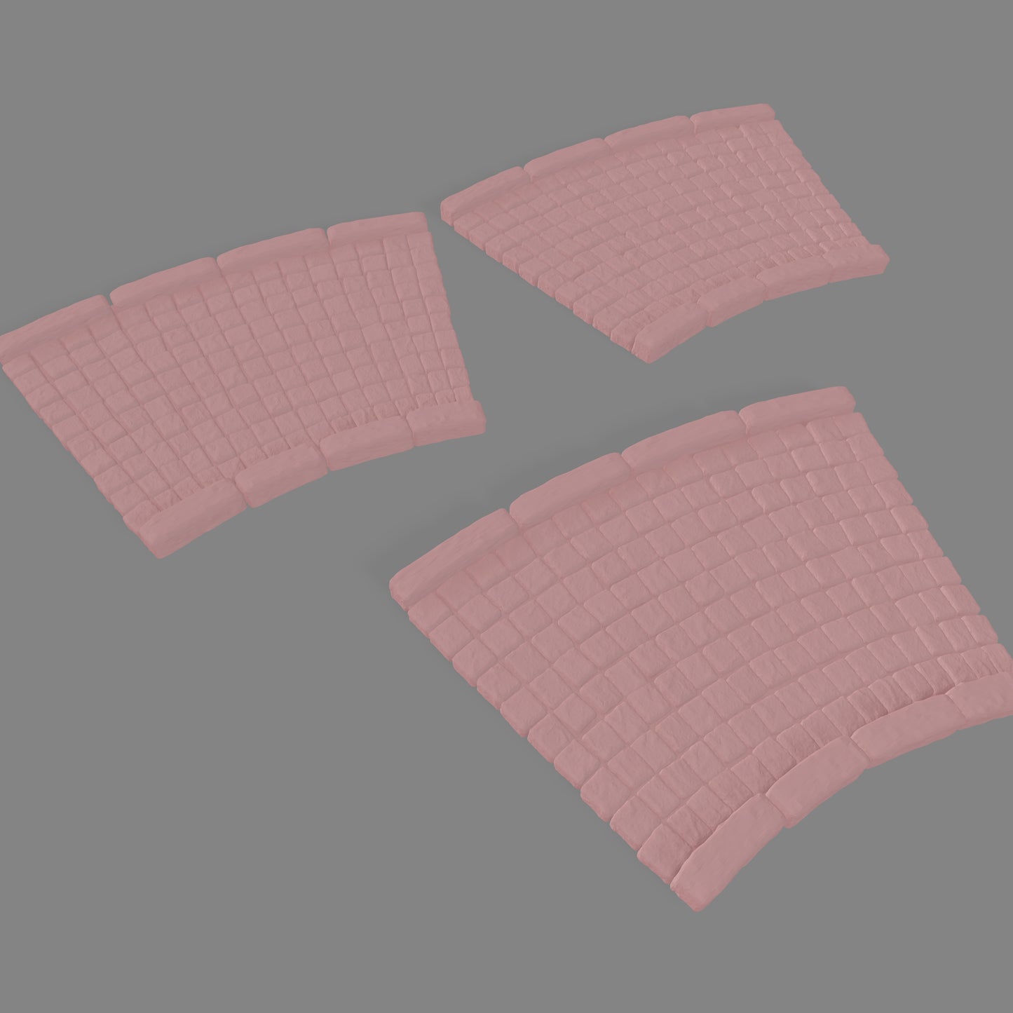 Cobblestone Road Curve Short x3 - Commissioned