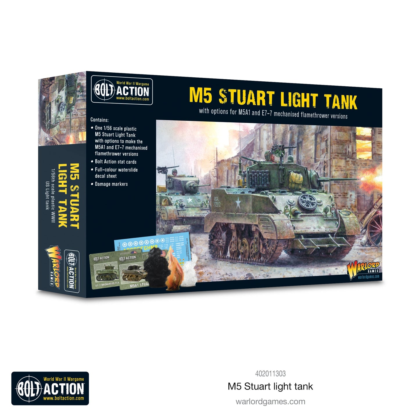 US M5 Stuart Light Tank - Bolt Action