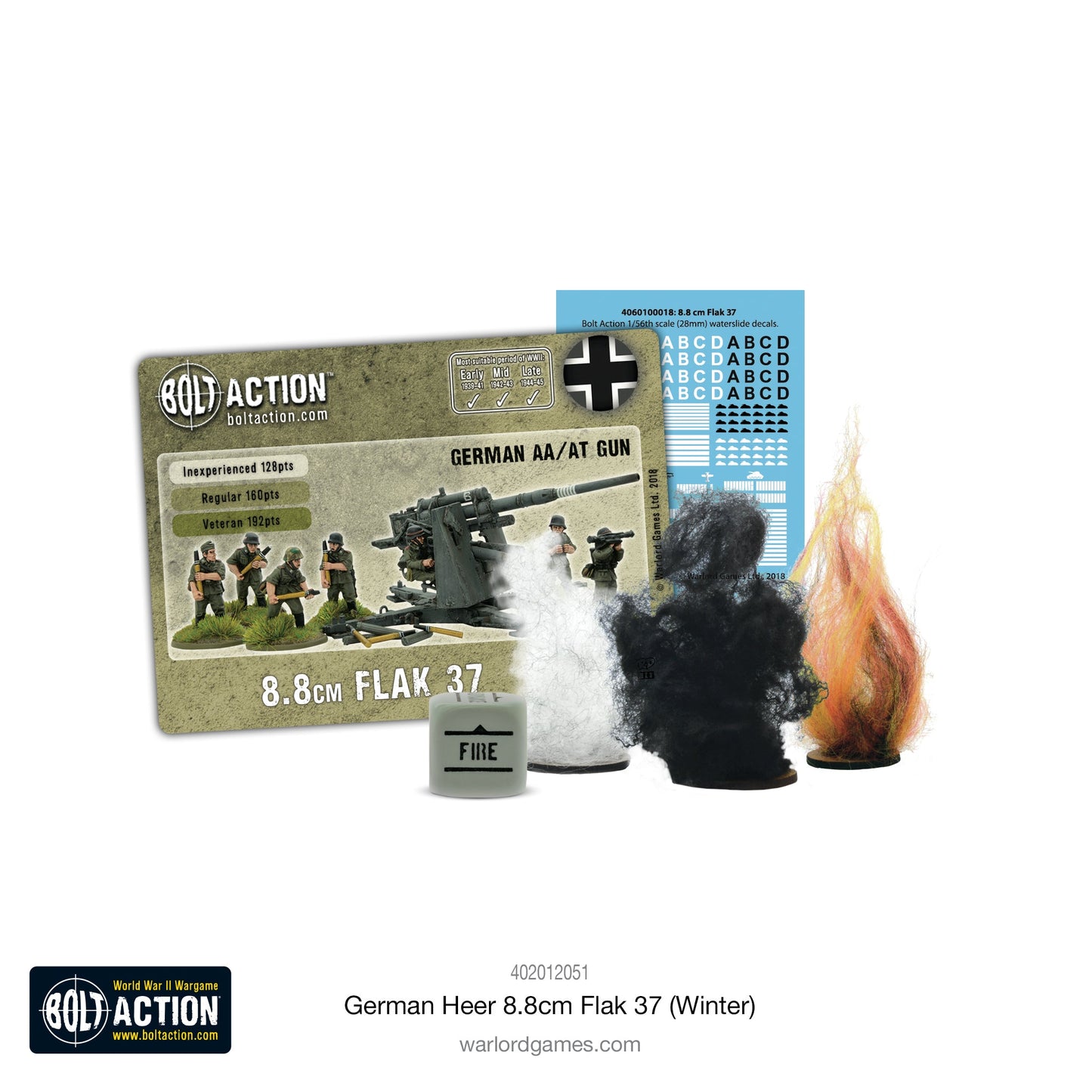 German Heer 8.8cm Flak 37 Winter - Bolt Action