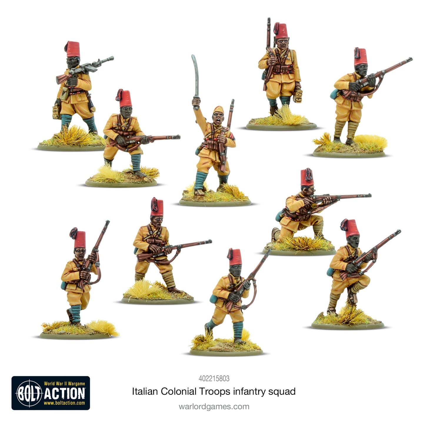 Italian Colonial Troops Infantry squad - Bolt Action