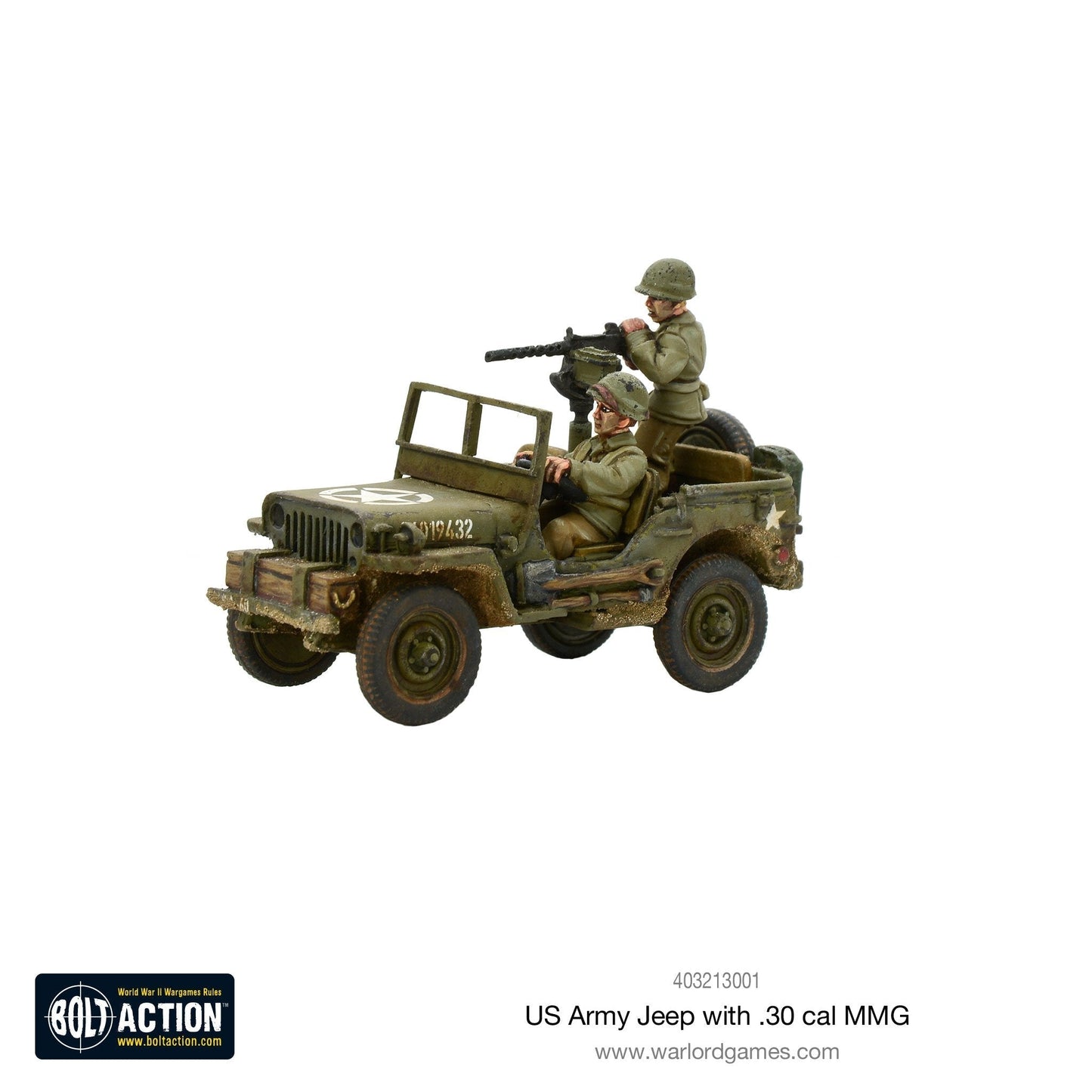 US Army Jeep With 30 Cal MMG - Bolt Action