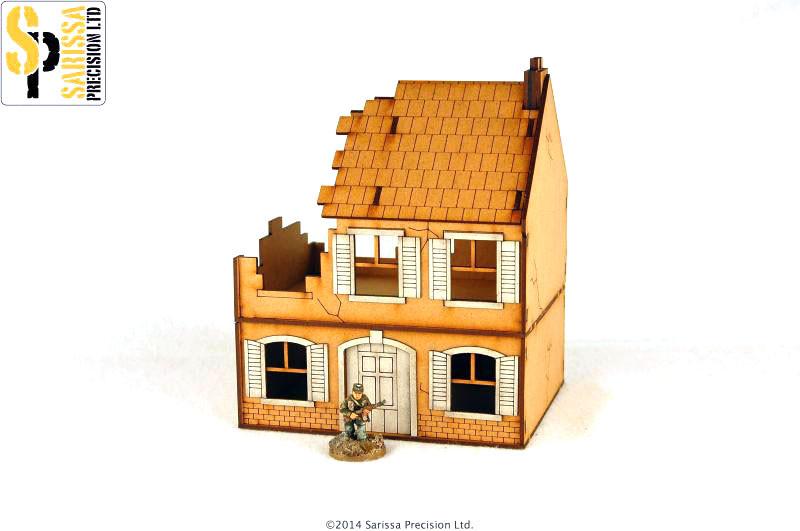 Farm House - Destroyed - Sarissa Precision/Bolt Action