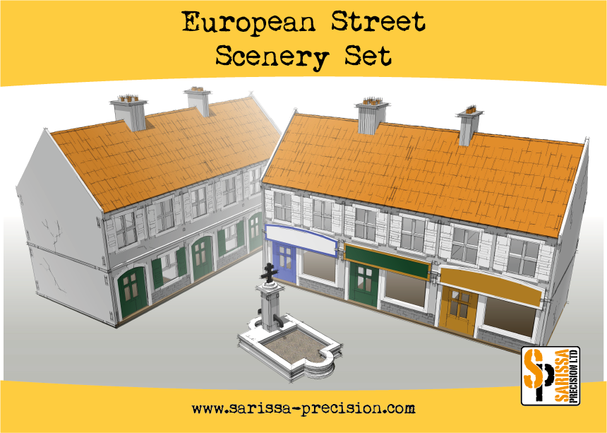 European Street Scenery Set - Sarissa Precision/Bolt Action