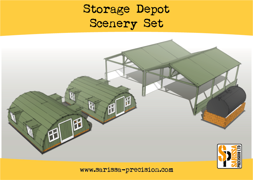 Storage Shelter Scenery Set - Sarissa Precision/Bolt Action
