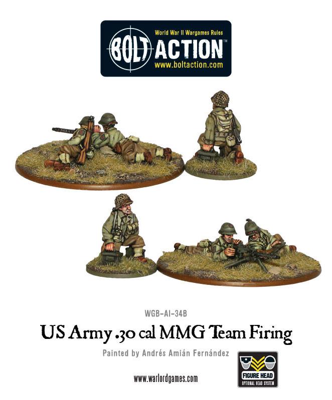 US Army 30 Cal MMG Team Firing - Bolt Action