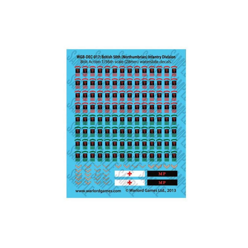 British 59th (Northumbrian) Transfer - Bolt Action Decals