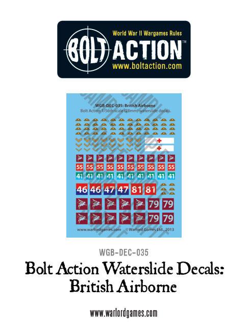 British Airborne transfer - Bolt Action Decals