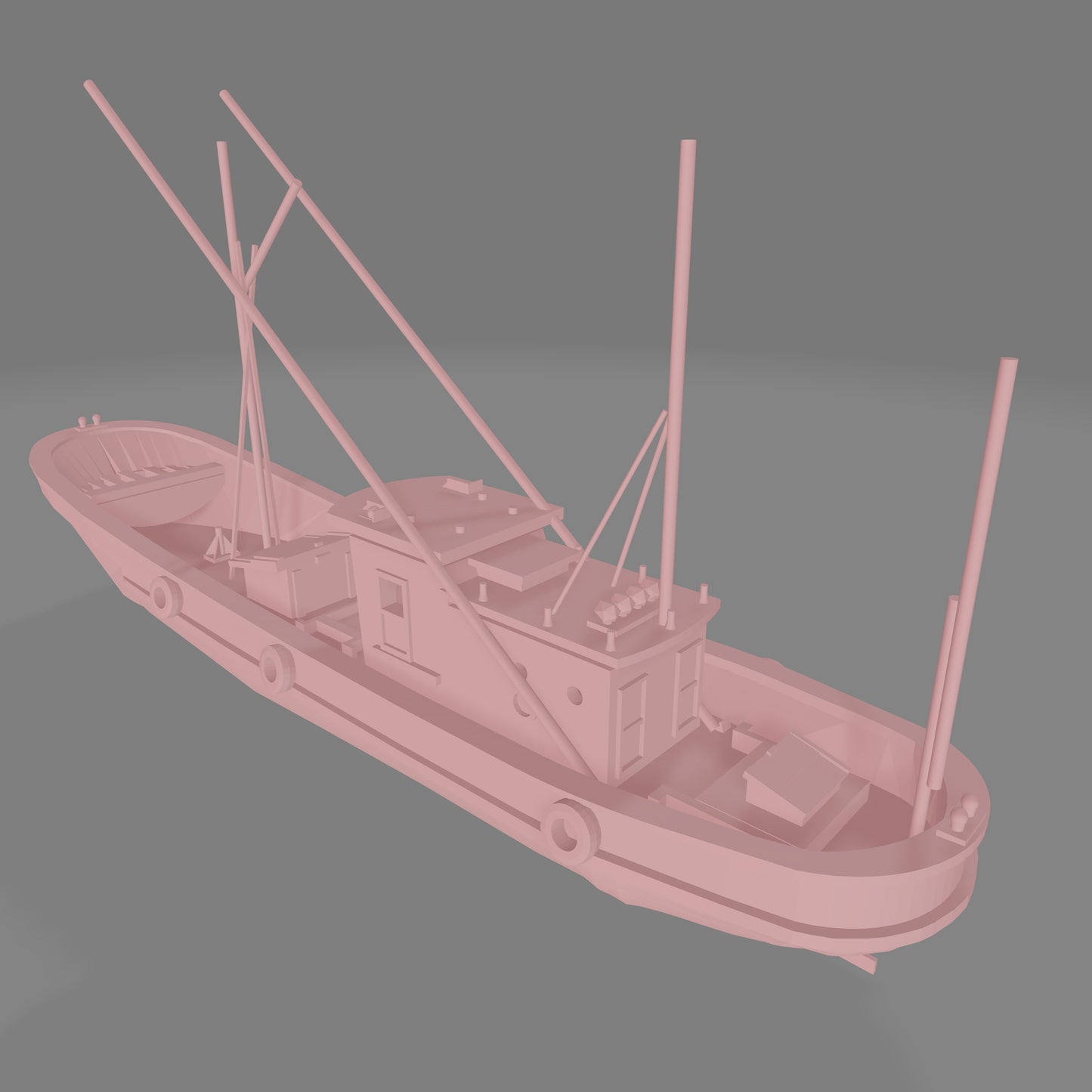 Fishing Boat w. Hull - Commissioned
