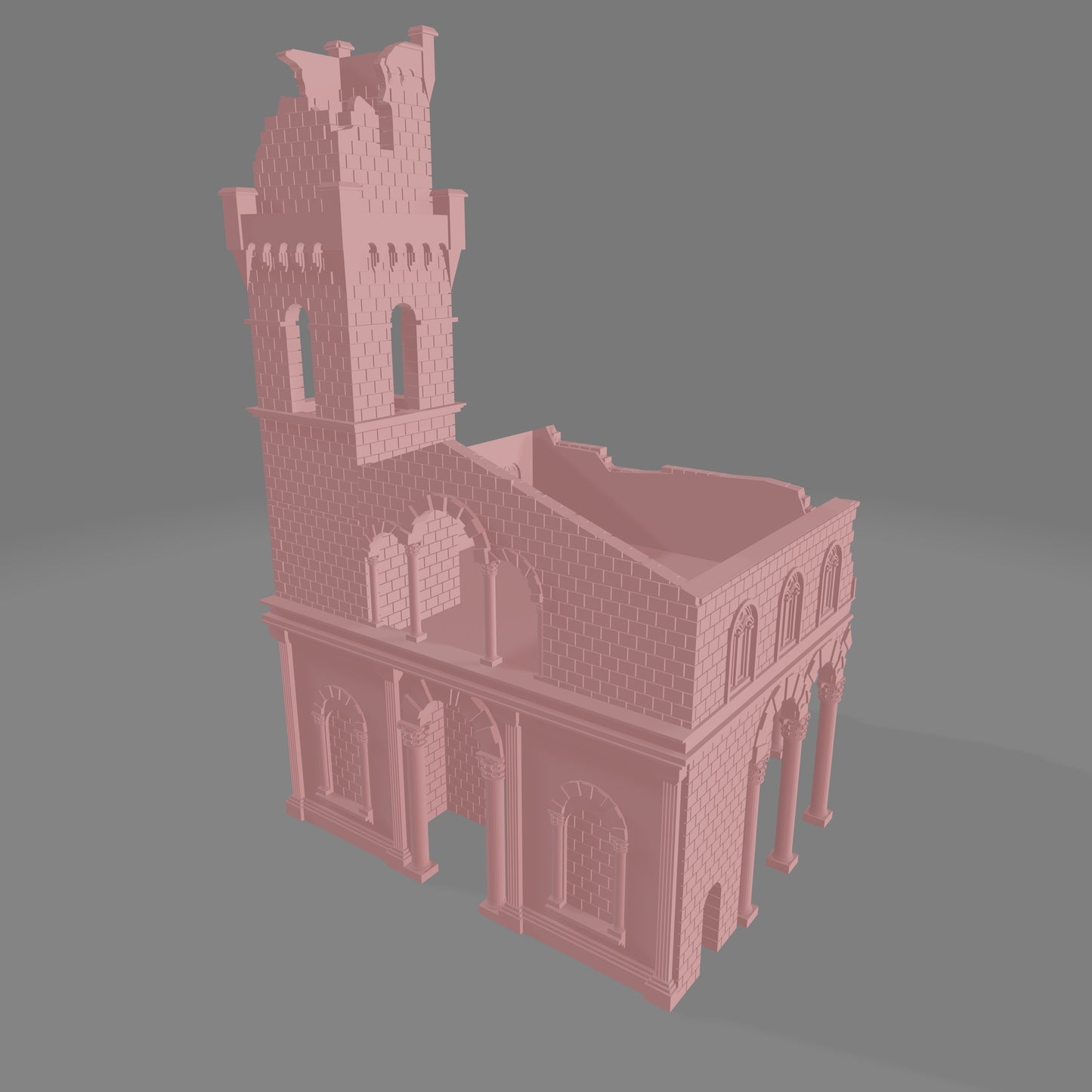 Italian Town Hall Damaged - Commissioned