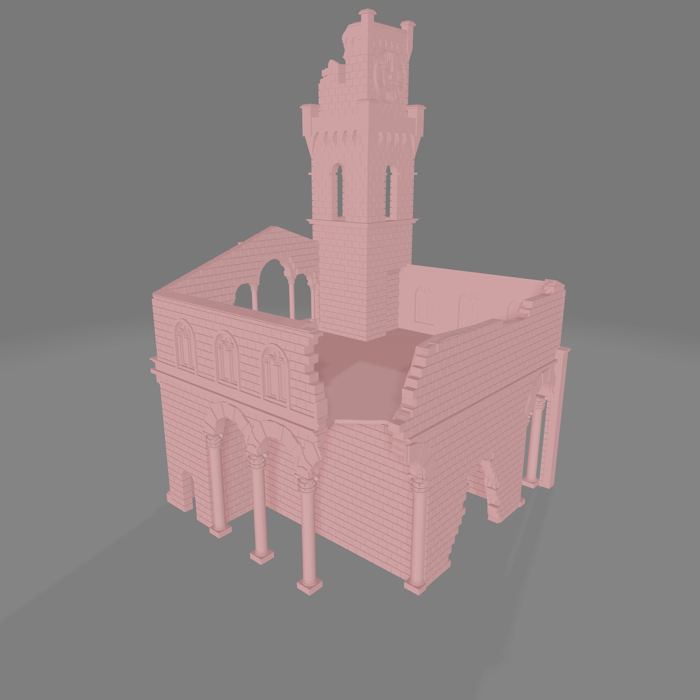 Italian Town Hall Damaged - Commissioned