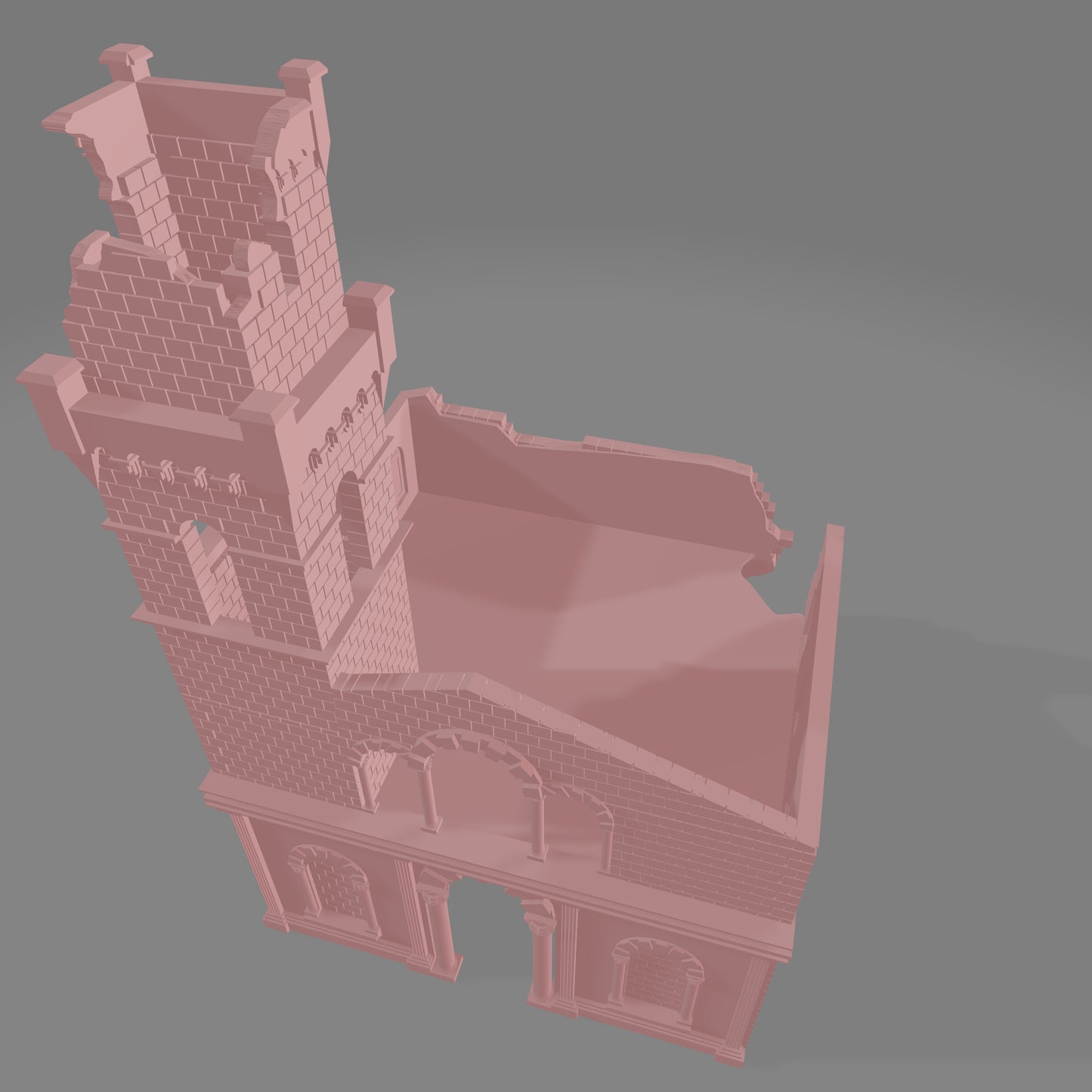 Italian Town Hall Damaged - Commissioned