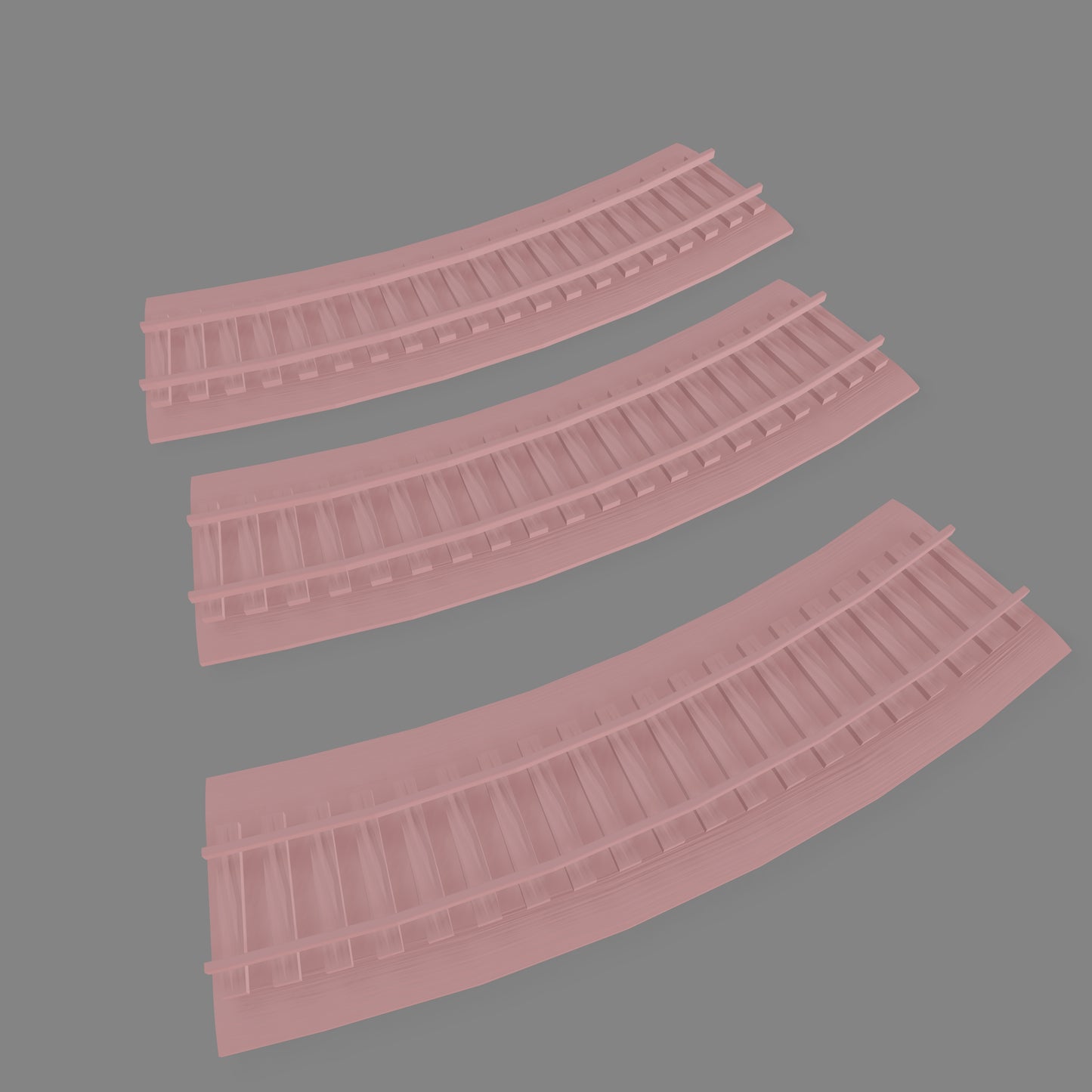 Railroad tracks Curve x3- Commissioned