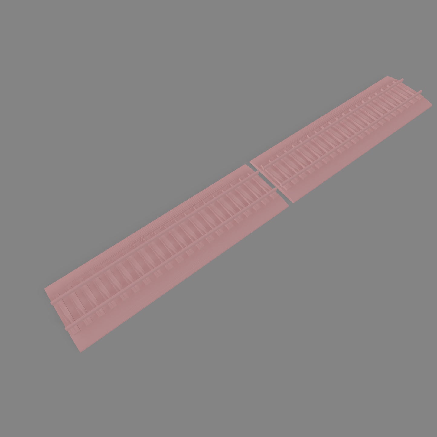 Railroad tracks Straight x2 - Commissioned