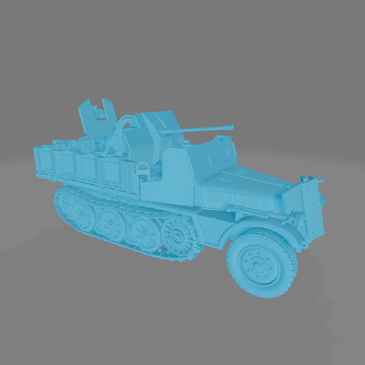 German Sd. Kfz. 10/5 - Flak38