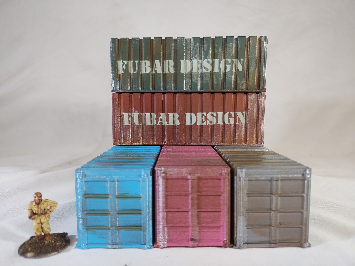 Shipping Containers x5 - 28mm/Painted