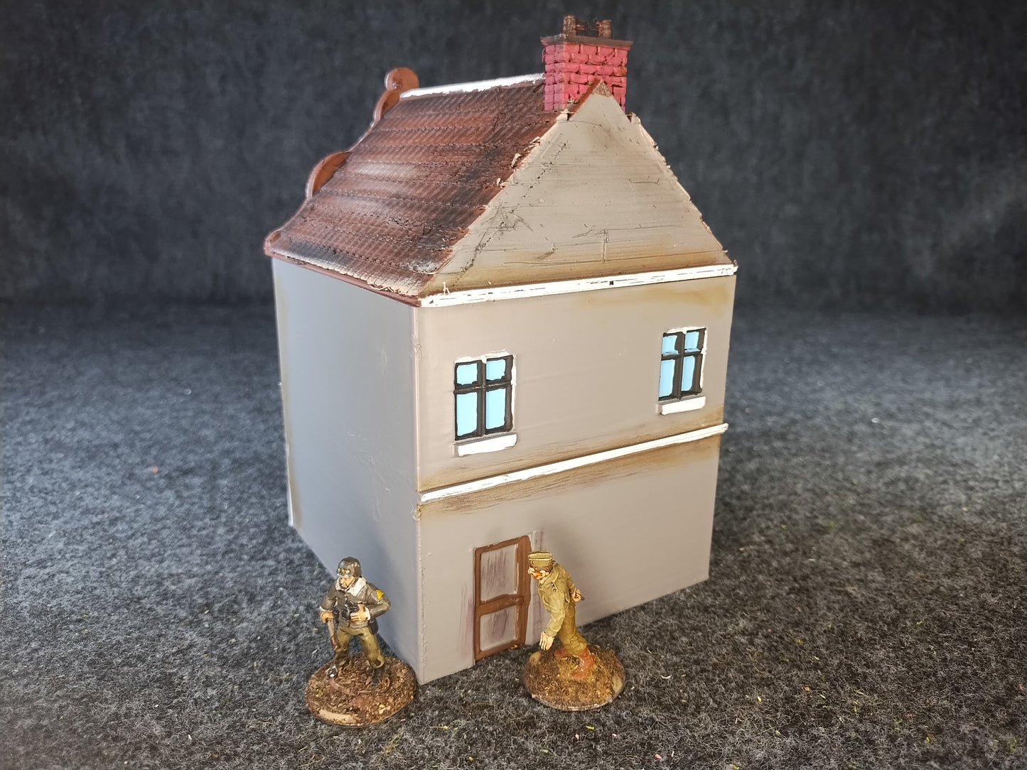 European Town Shop Gray - 28mm/Painted