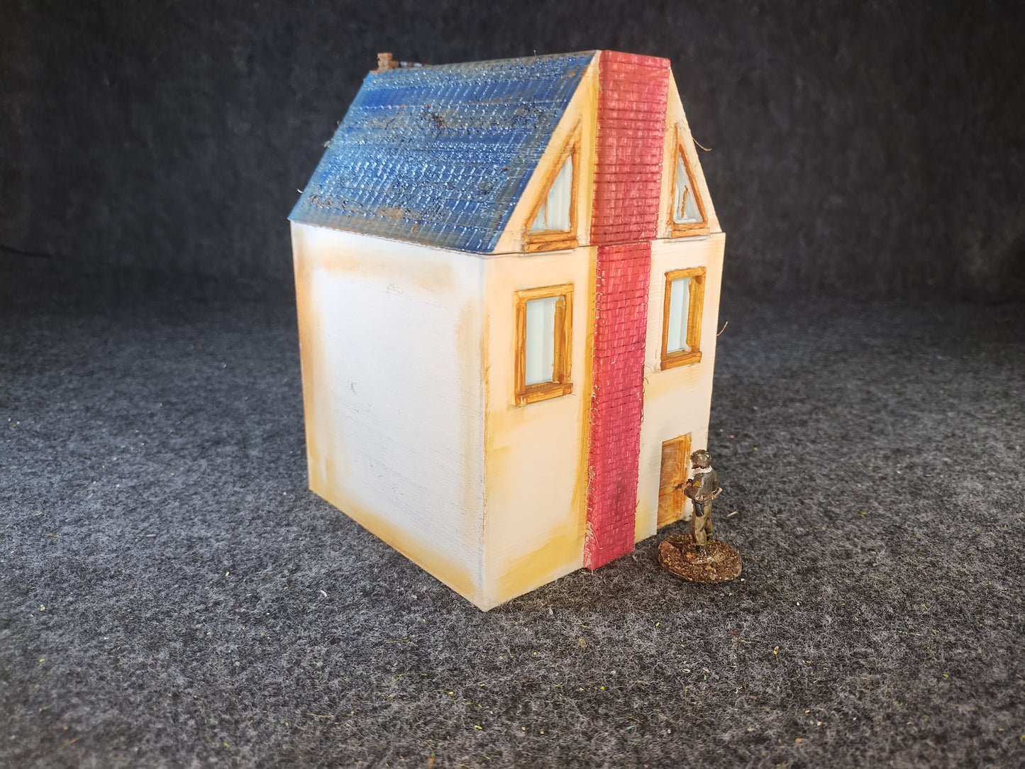 European Town Shop White/Red - 28mm/Painted