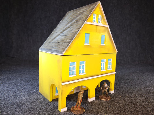 Dutch Town Shop Yellow - 28mm/Painted