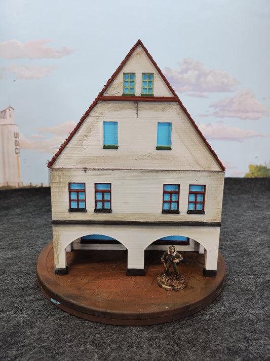 Normandy Town Shop White - 28mm/Painted