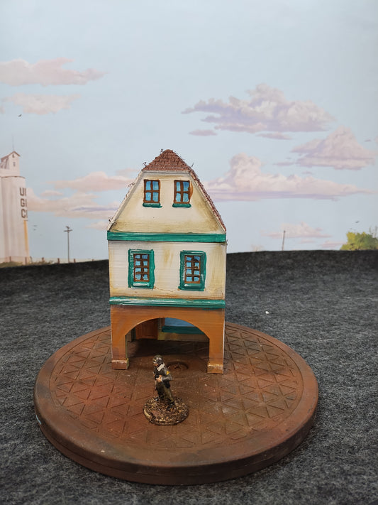 Normandy Town Shop Brick White - 28mm/Painted