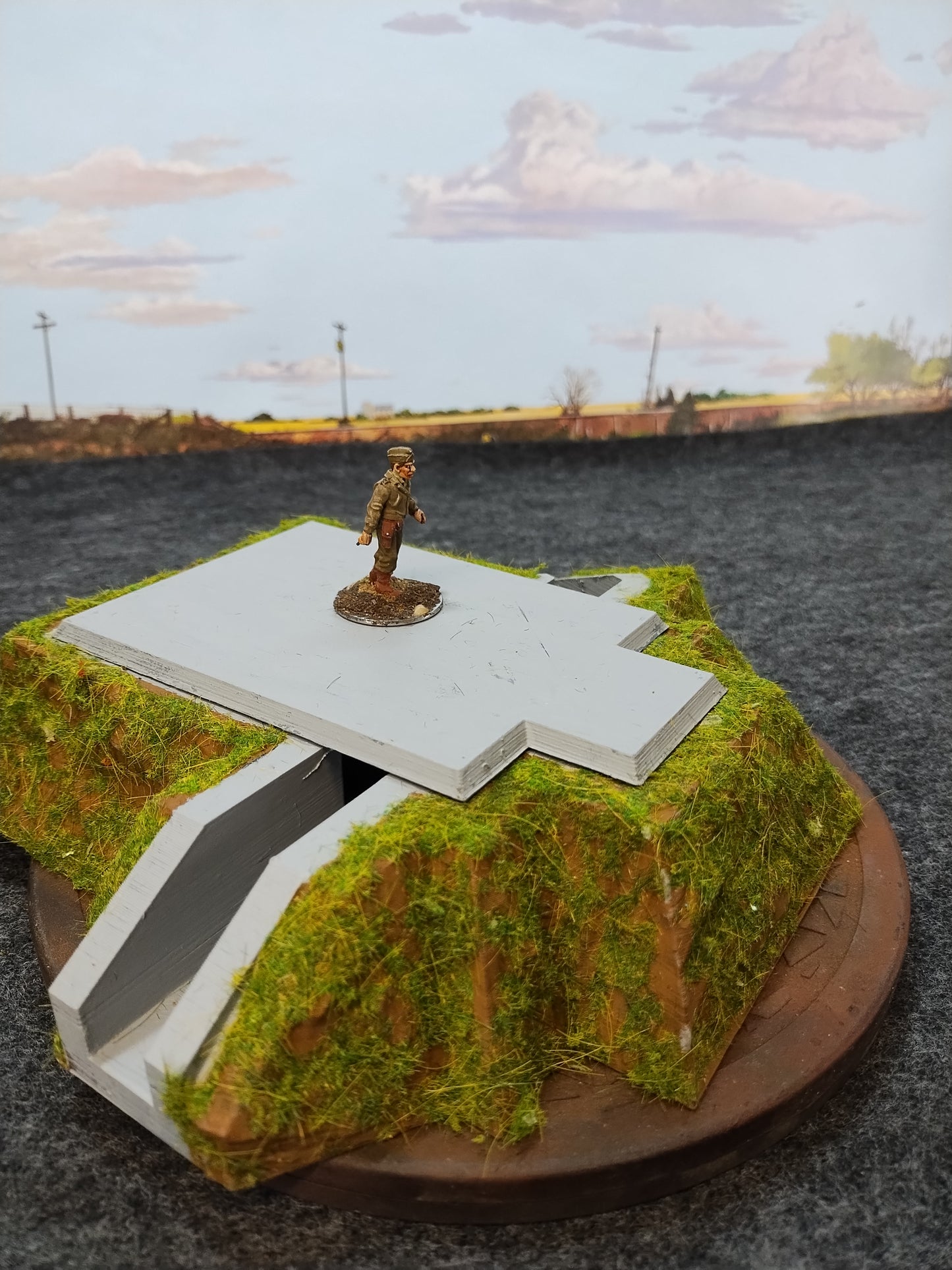 Command Bunker Grass - 28mm/Painted