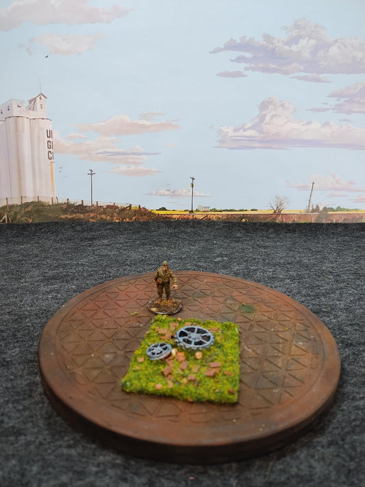 Tractor Wheel Wreck - - 28mm/Painted