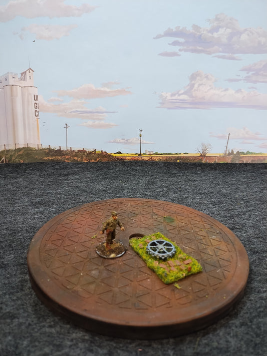 Tractor Wheel Wreck Small - - 28mm/Painted