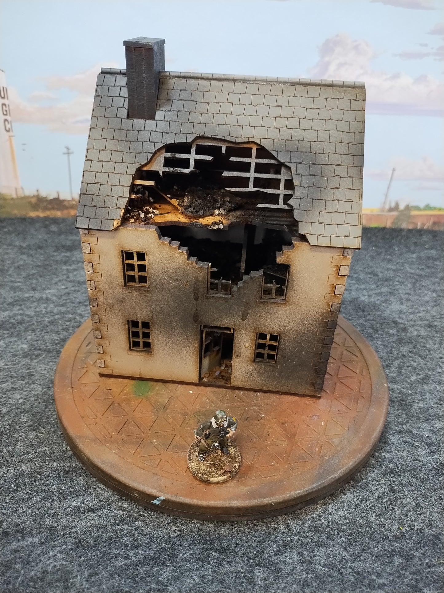 Normandy Sarissa House #3 - 28mm/Painted