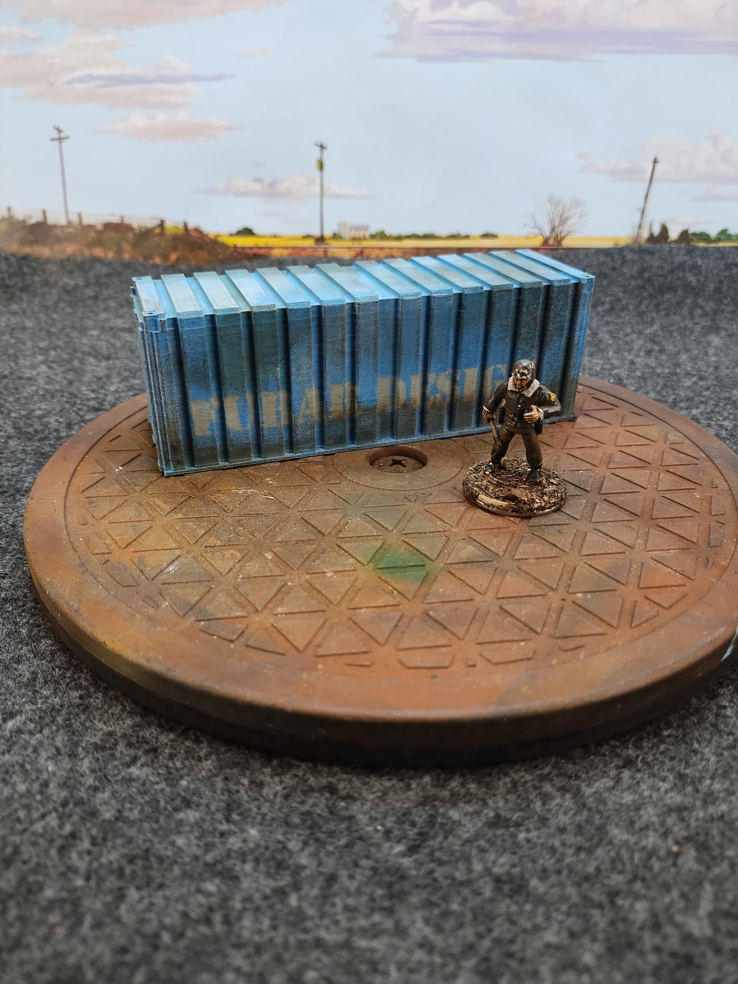 Shipping Containers x1 Blue - 28mm/Painted