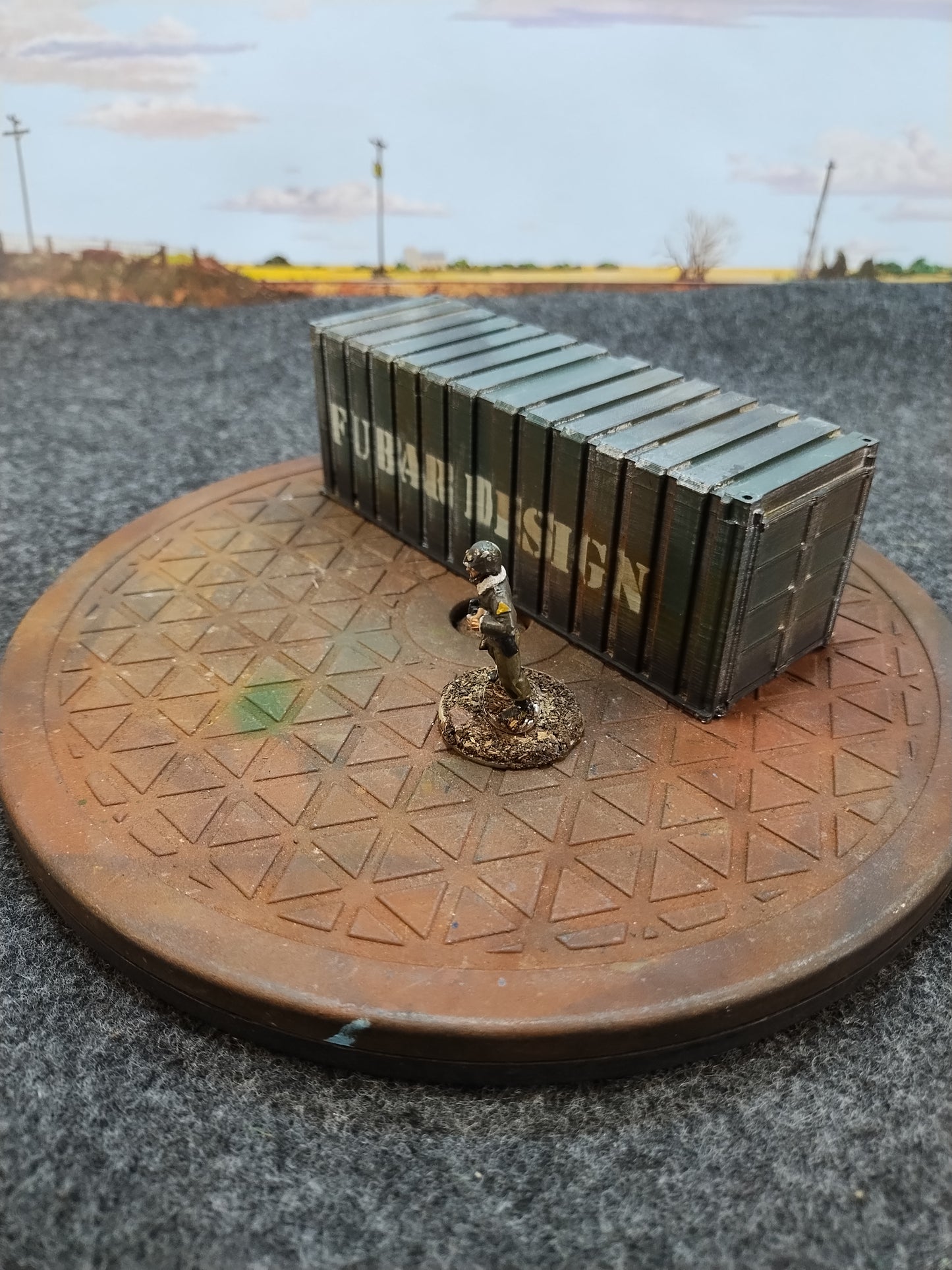 Shipping Containers x1 Green - 28mm/Painted