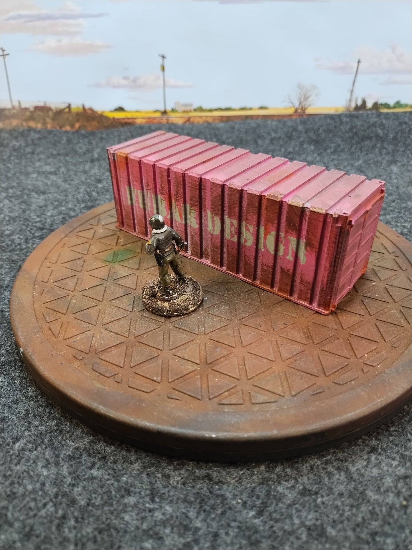 Shipping Containers x1 Pink - 28mm/Painted