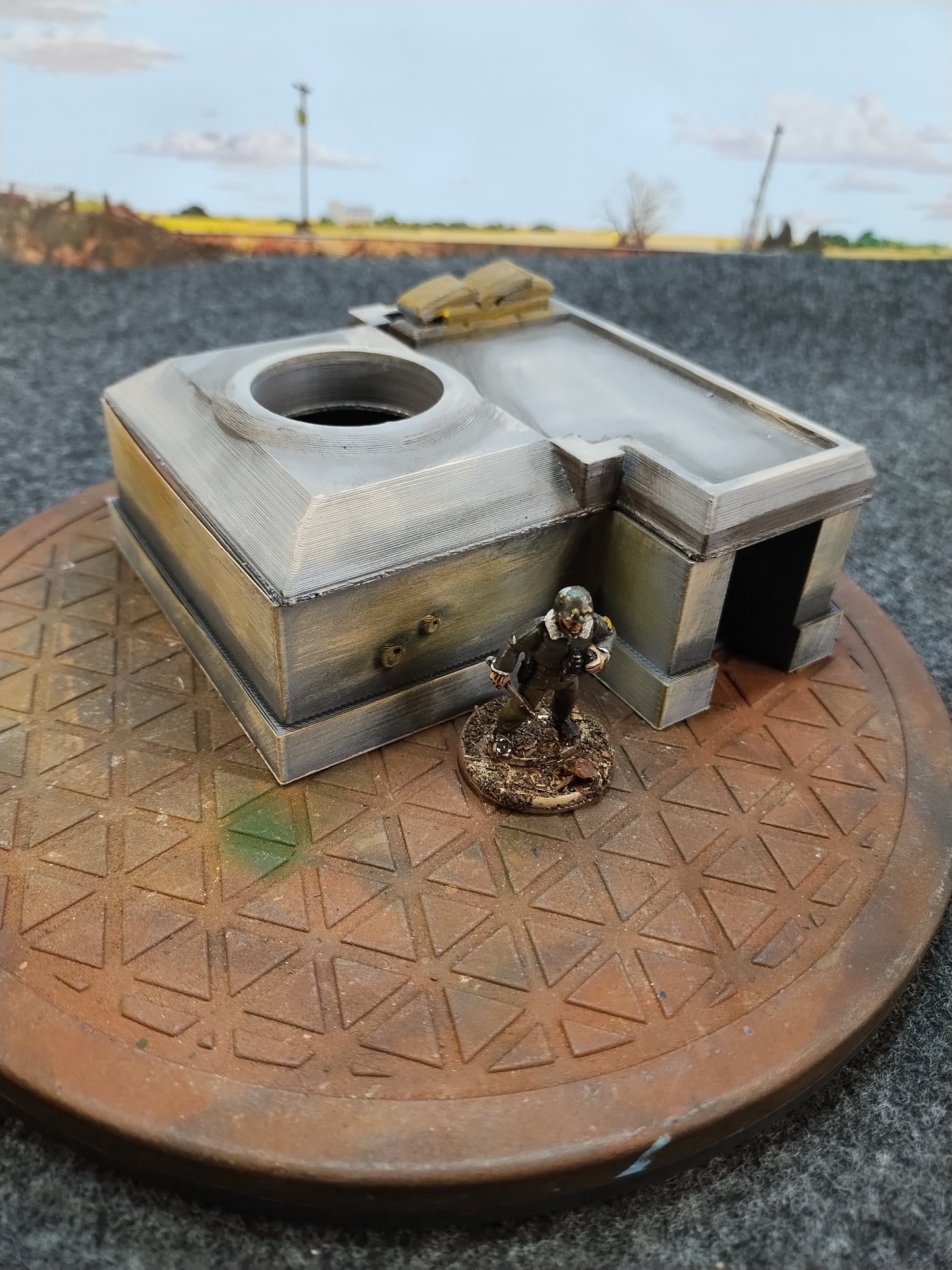Large Bunker (Left) - 28mm/Painted