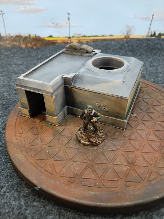 Large Bunker (Right) - 28mm/Painted