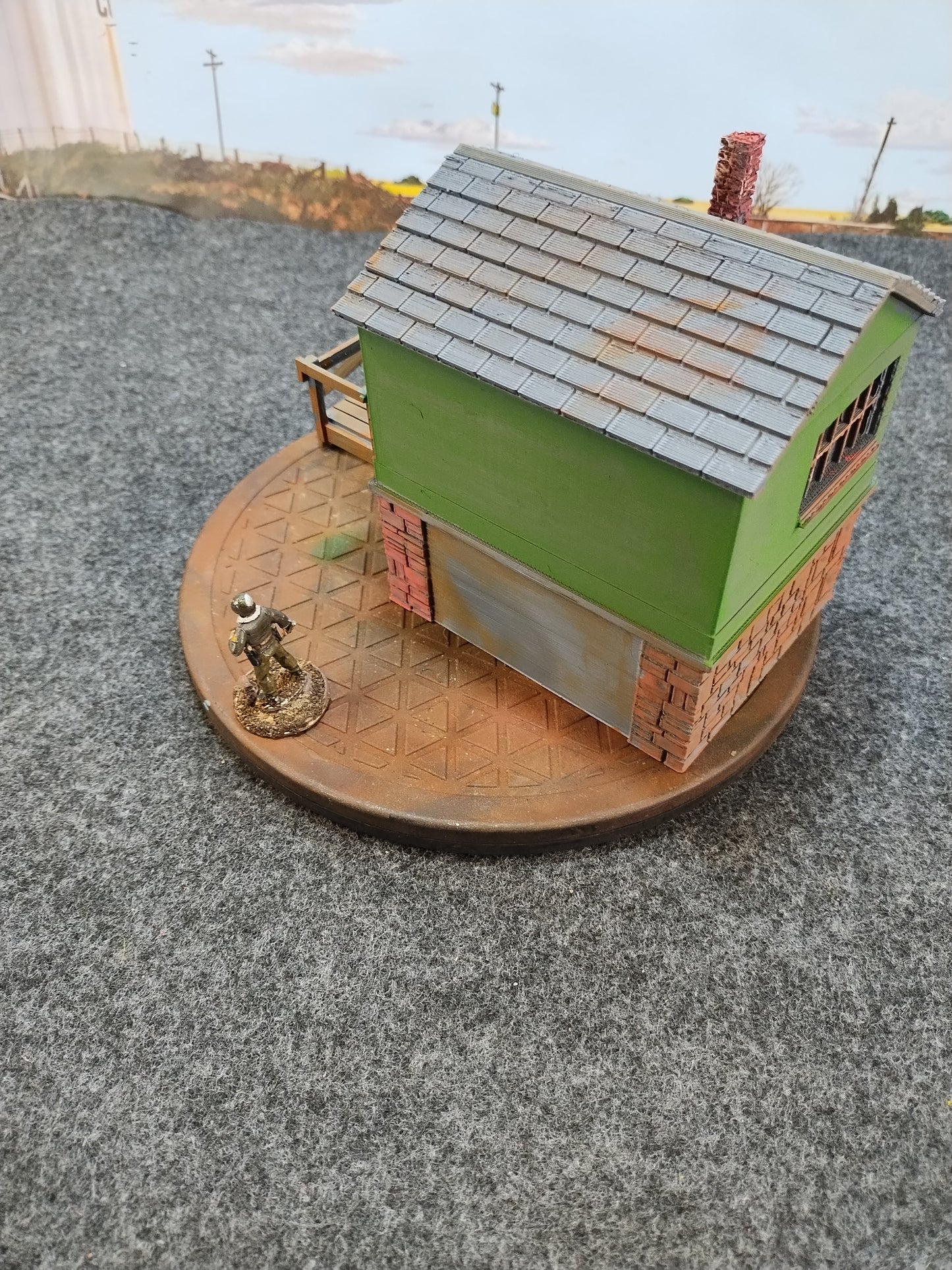 Signal Box Green A - 28mm/Painted