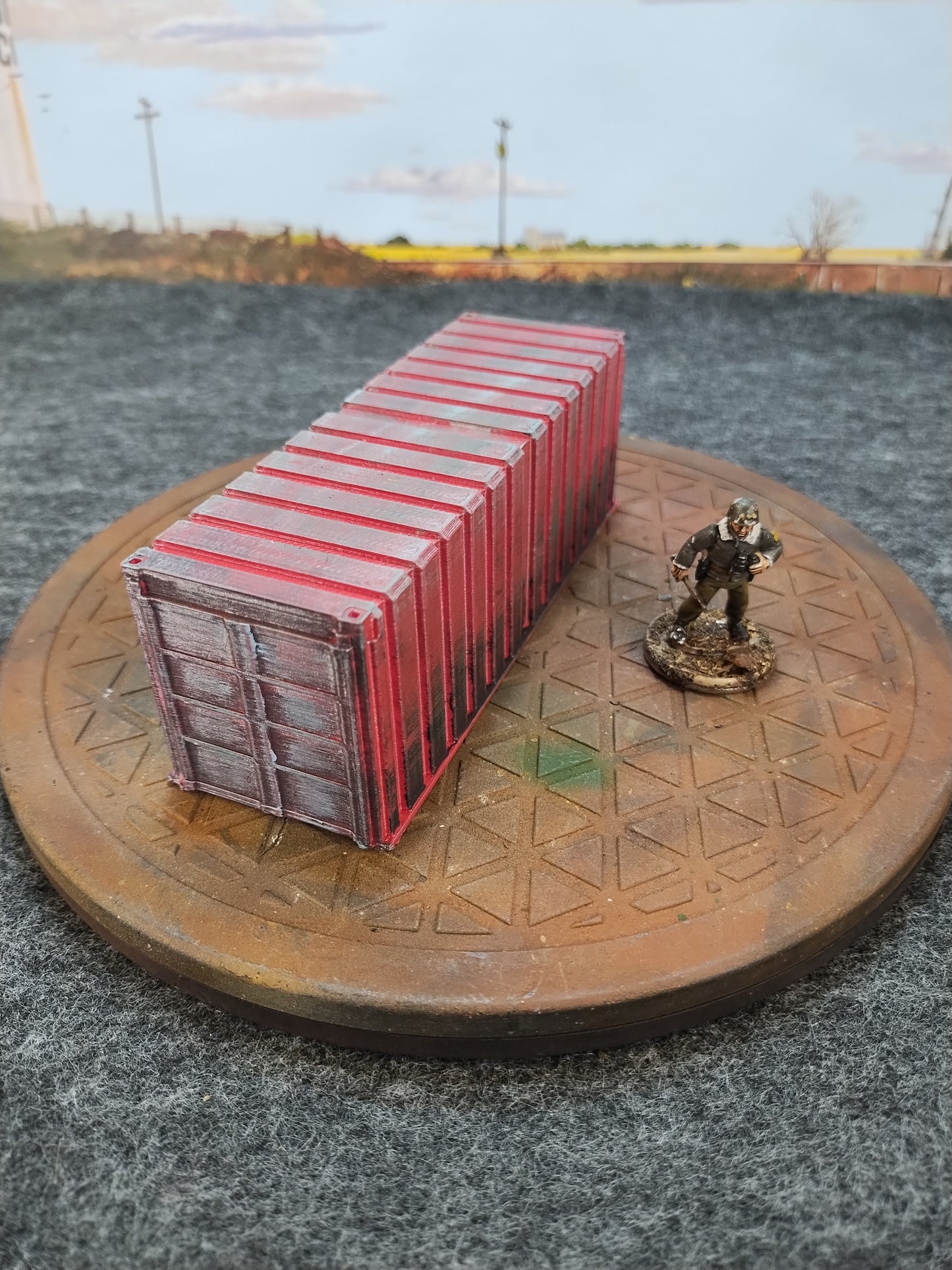 Shipping Containers x1 Red - 28mm/Painted
