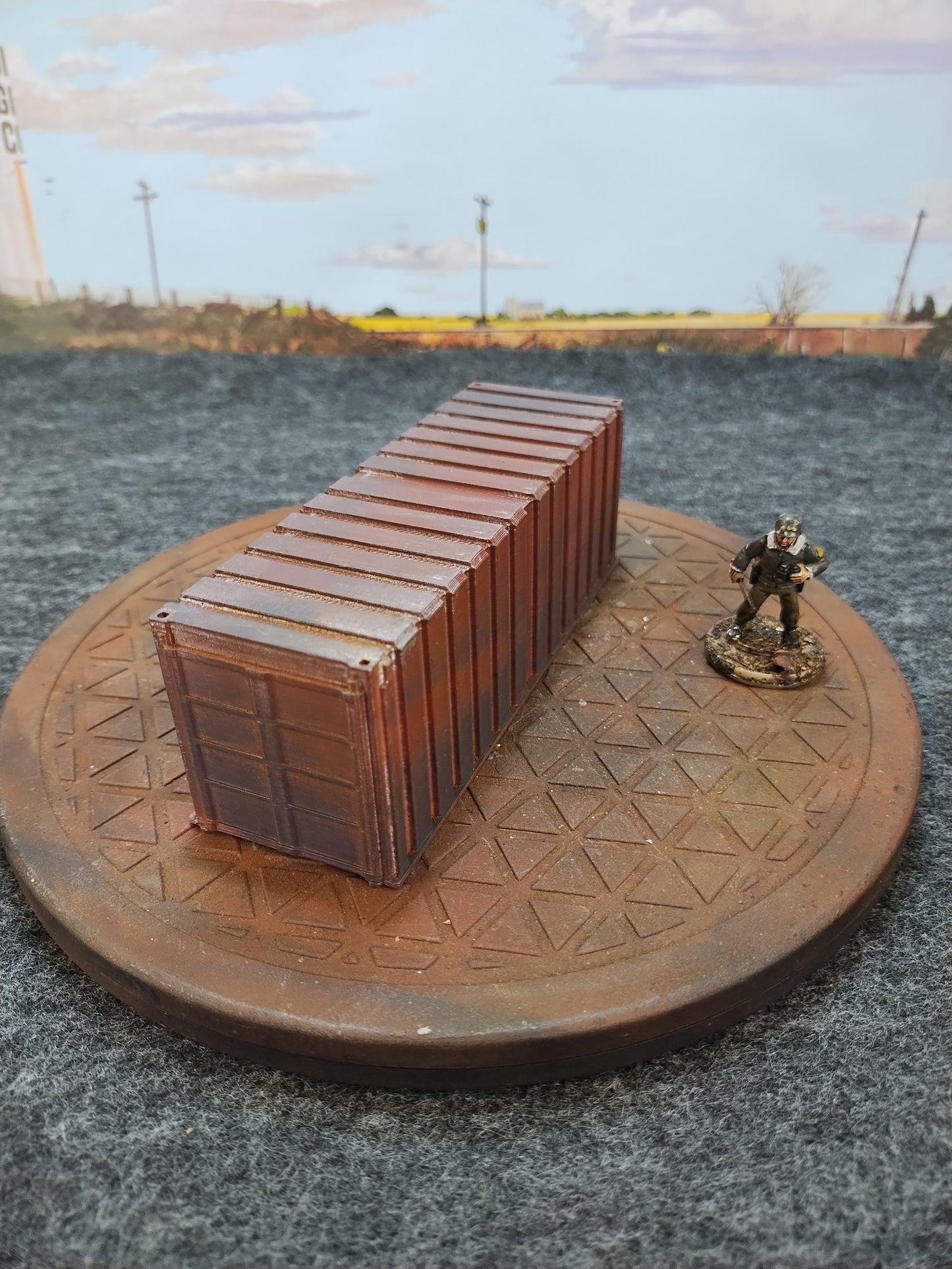 Shipping Containers x1 Brown - 28mm/Painted