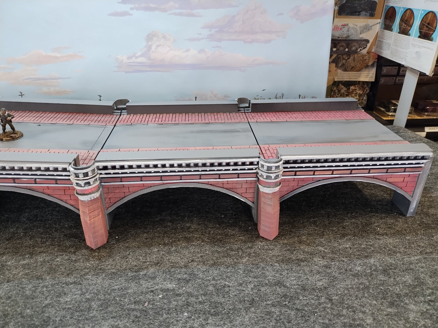 Bridge Wide end - 28mm/Painted