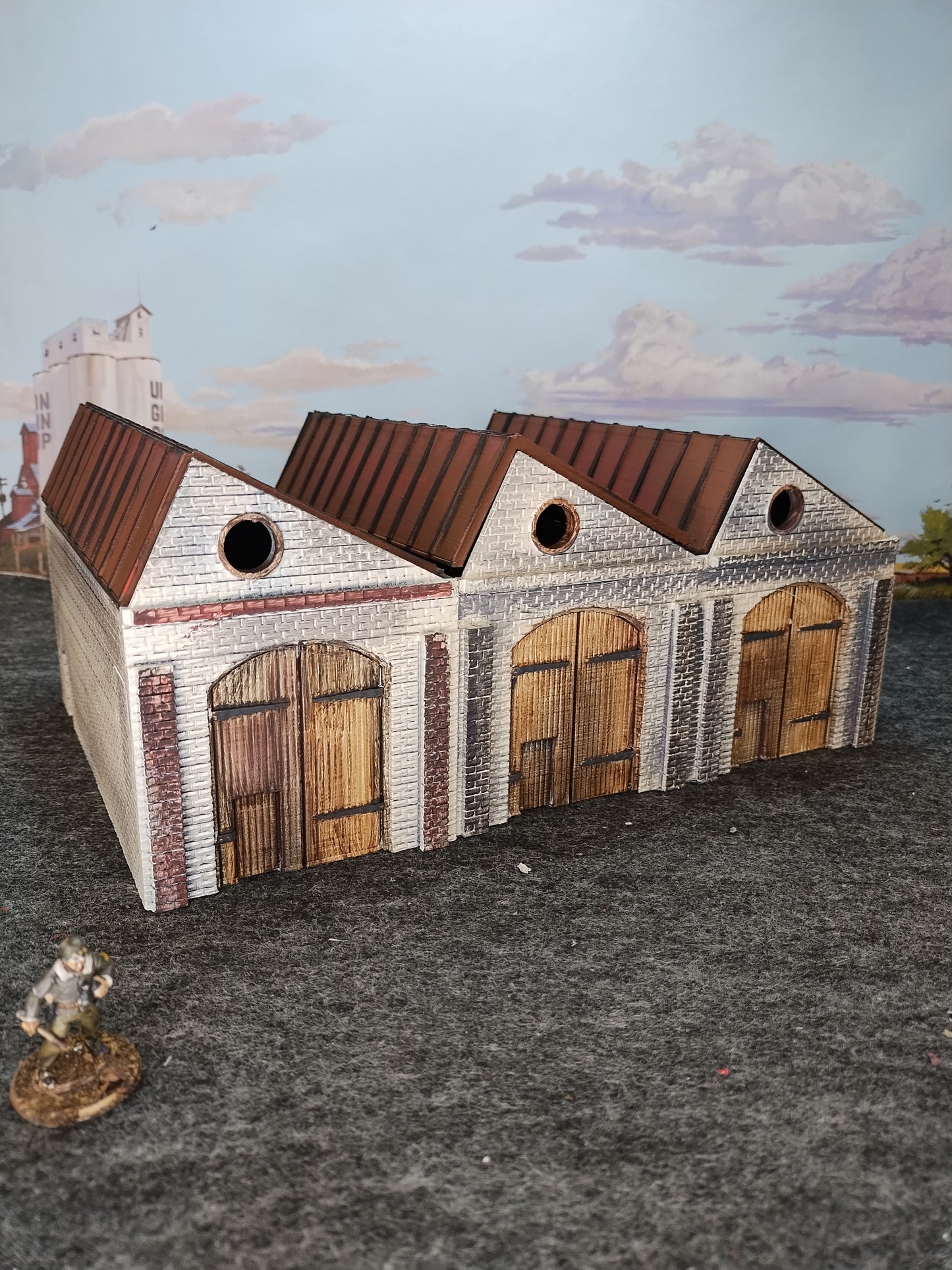 Triple Warehouse Green - 28mm/Painted