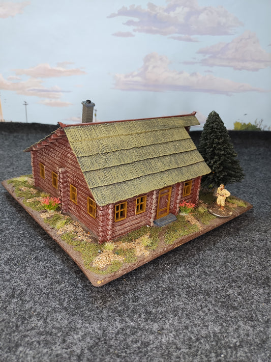 Large Wooden Cabin- 28mm/Painted