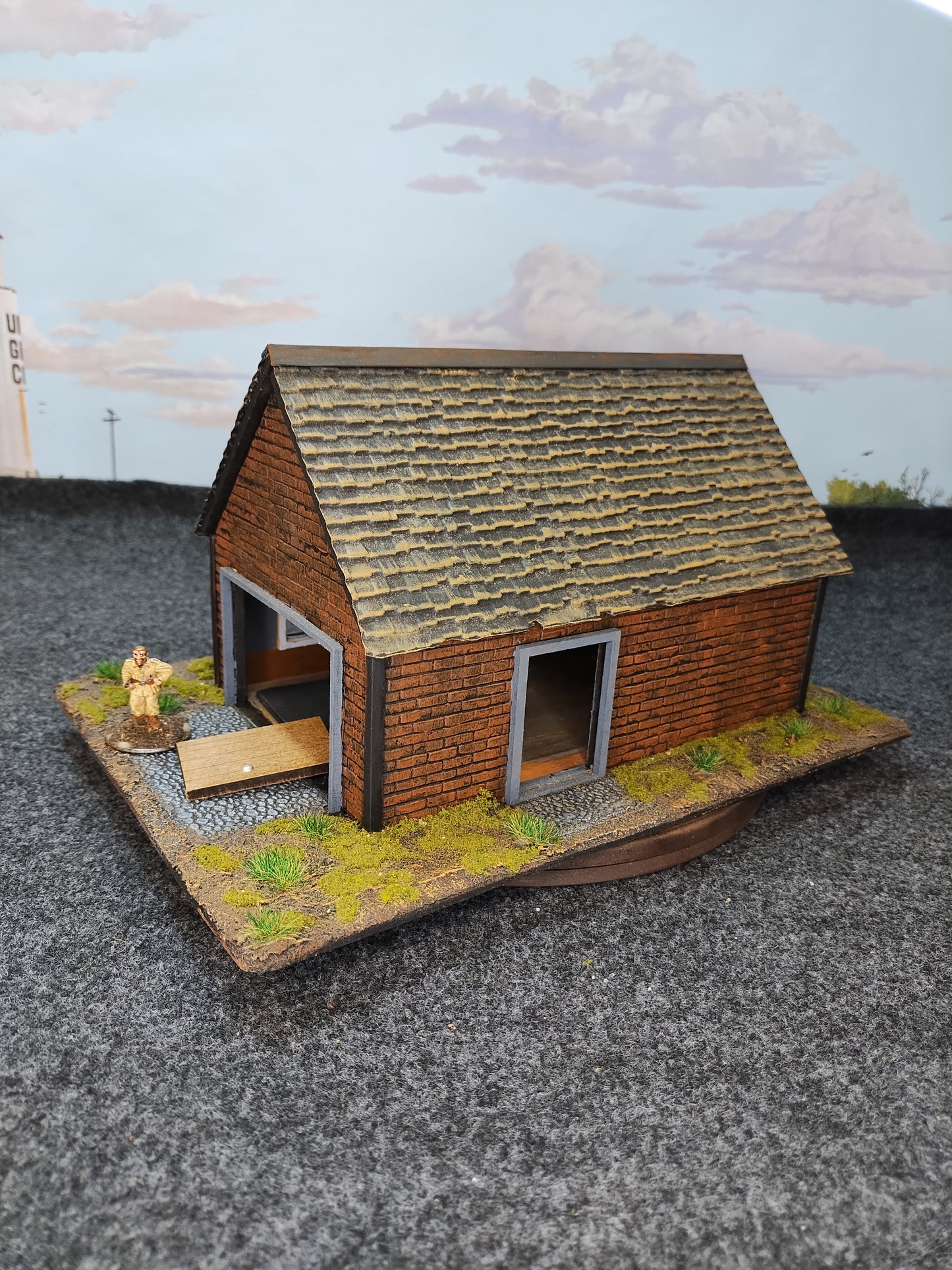 Brick Garage - 28mm/Painted