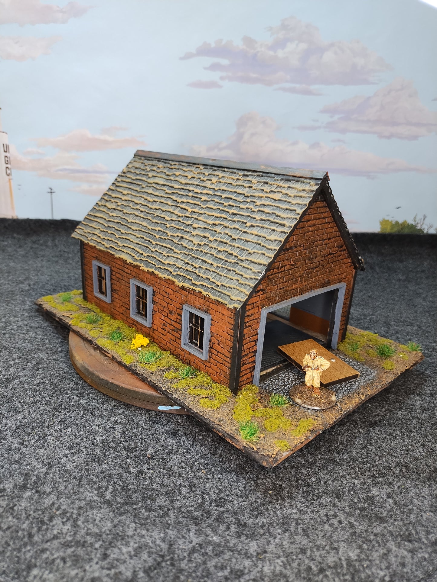 Brick Garage - 28mm/Painted