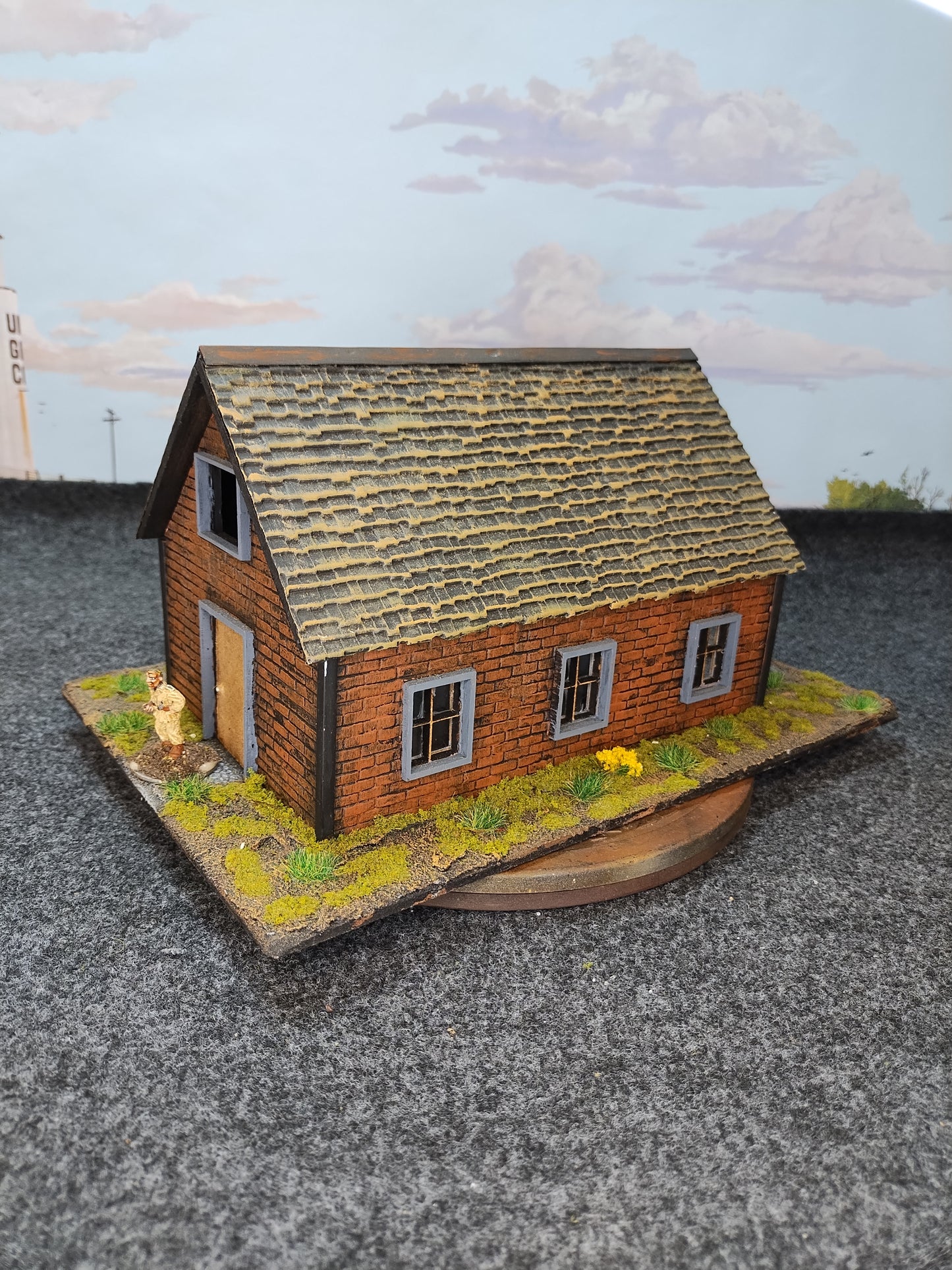 Brick Garage - 28mm/Painted