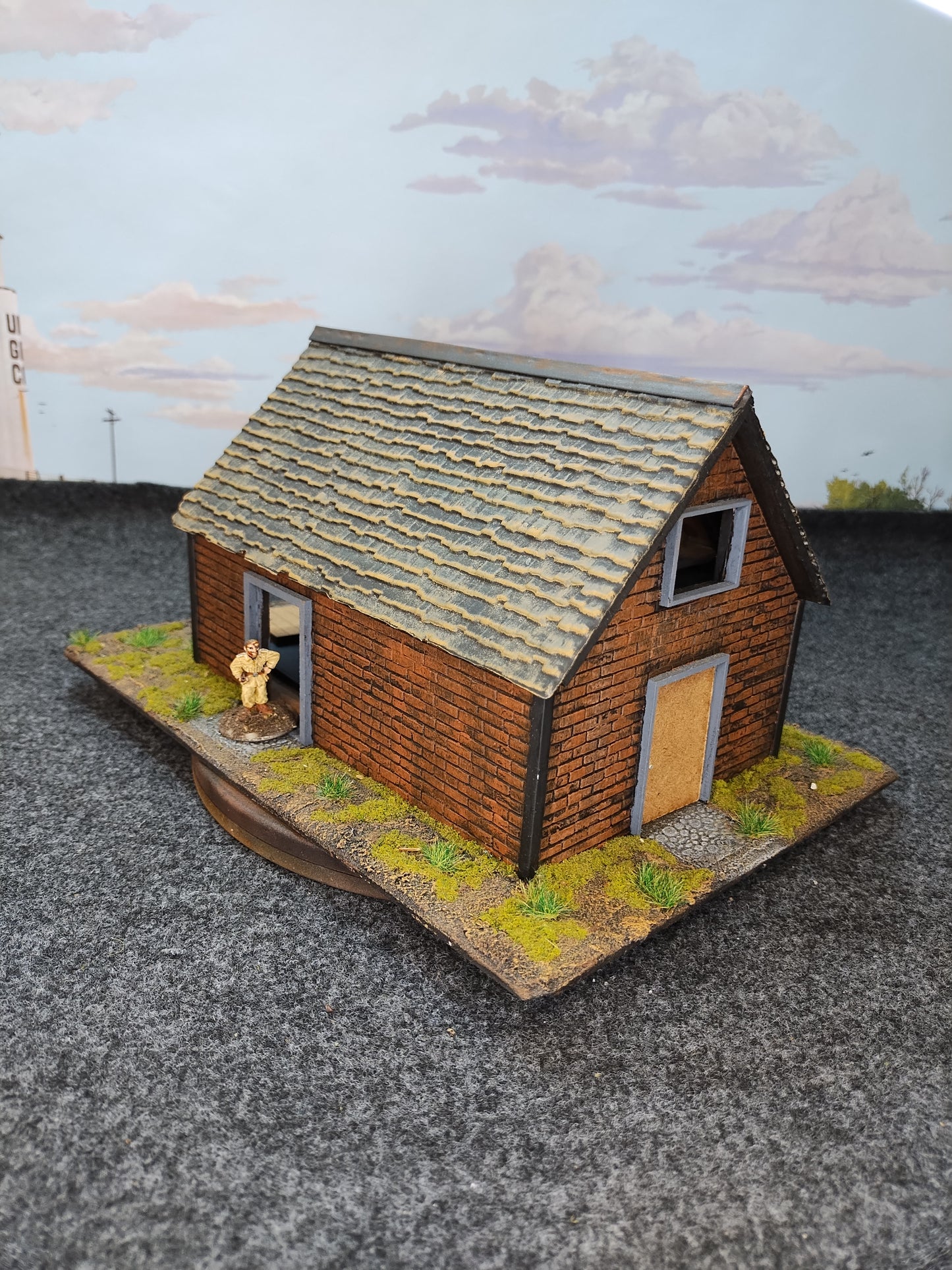 Brick Garage - 28mm/Painted