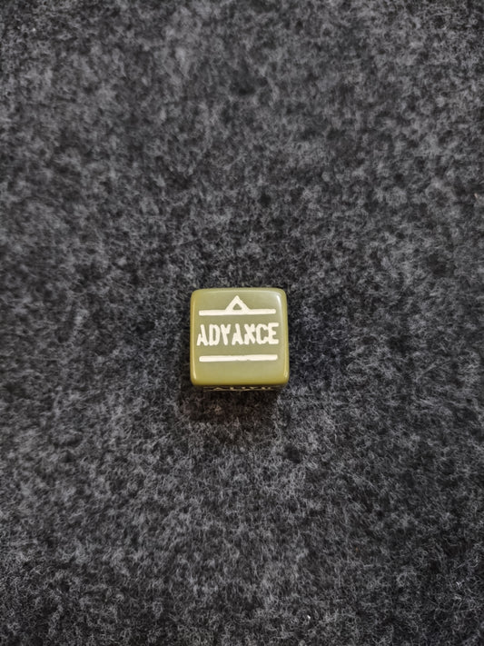 Bolt Action Orders Dice x1 - Green Square - Used