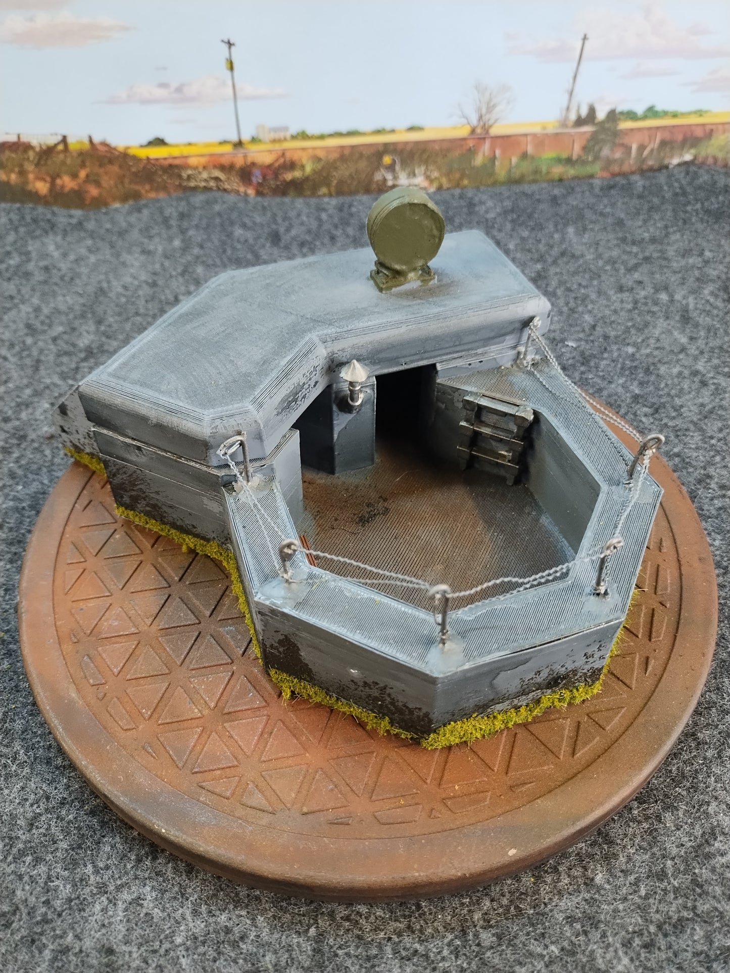 Bunker w. Spot Light - 28mm/Painted