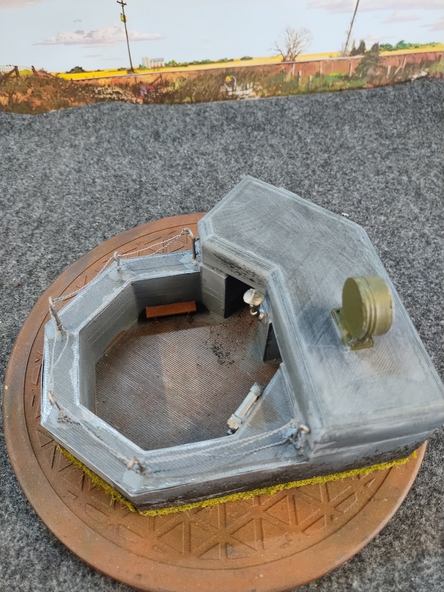 Bunker w. Spot Light - 28mm/Painted