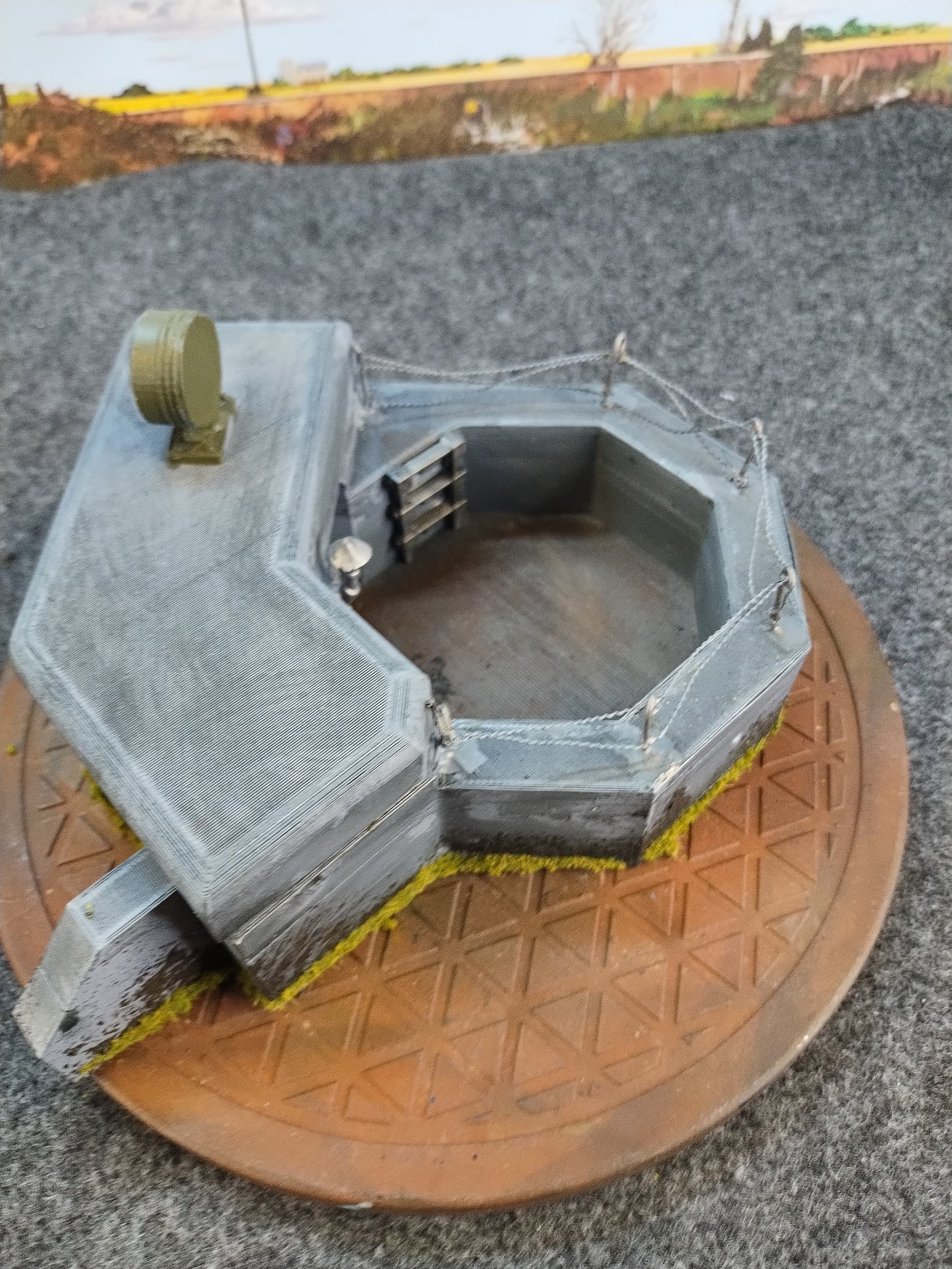 Bunker w. Spot Light - 28mm/Painted