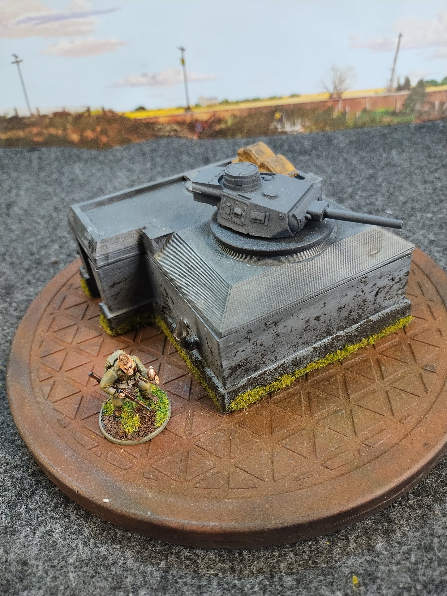 Bunker w. Panzer IV - 28mm/Painted