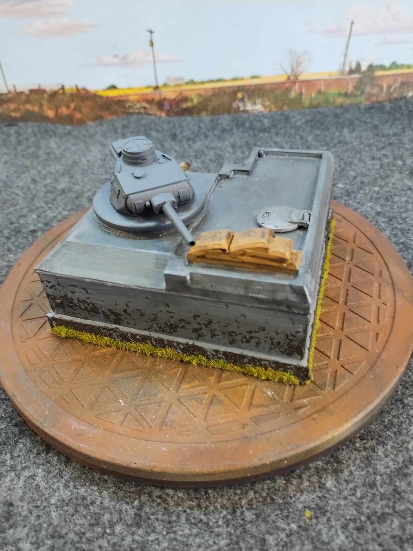 Bunker w. Panzer IV - 28mm/Painted